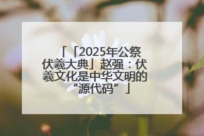 「2025年公祭伏羲大典」赵强：伏羲文化是中华文明的“源代码”