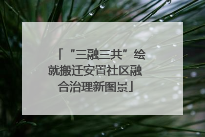 “三融三共”绘就搬迁安置社区融合治理新图景