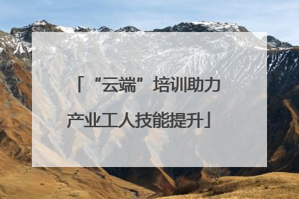 “云端”培训助力产业工人技能提升