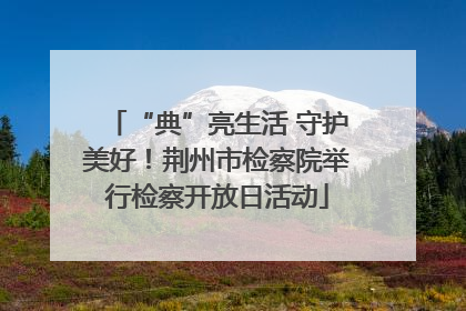 “典”亮生活 守护美好！荆州市检察院举行检察开放日活动