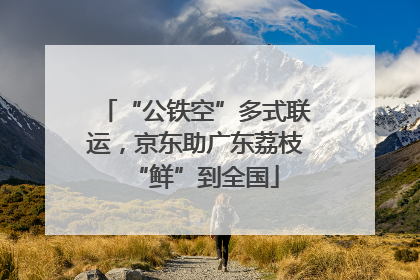 “公铁空”多式联运，京东助广东荔枝“鲜”到全国