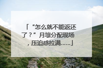 “怎么就不能返还了？”月壤分配现场，压迫感拉满……