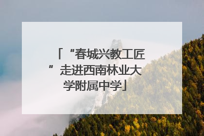 “春城兴教工匠”走进西南林业大学附属中学