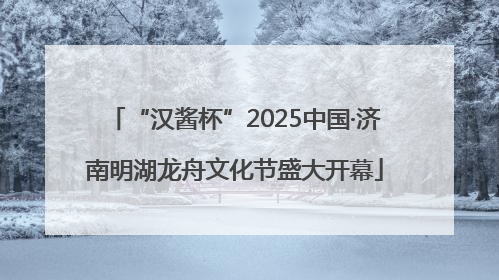 “汉酱杯”2025中国·济南明湖龙舟文化节盛大开幕