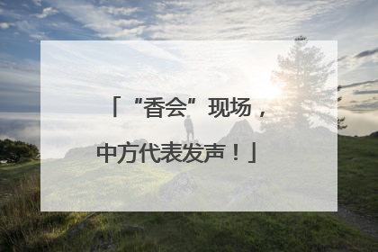 “香会”现场，中方代表发声！
