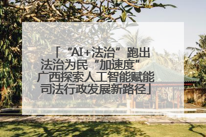 “AI+法治”跑出法治为民“加速度” 广西探索人工智能赋能司法行政发展新路径