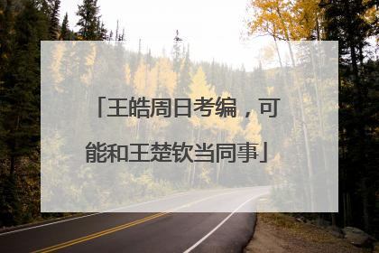 王皓周日考编，可能和王楚钦当同事