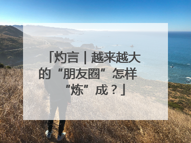 灼言｜越来越大的“朋友圈”怎样“炼”成？