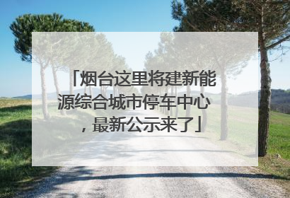 烟台这里将建新能源综合城市停车中心，最新公示来了