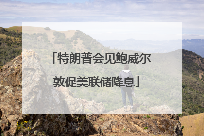 特朗普会见鲍威尔 敦促美联储降息