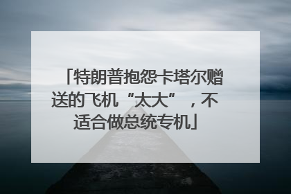 特朗普抱怨卡塔尔赠送的飞机“太大”，不适合做总统专机