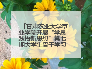 甘肃农业大学草业学院开展“学思践悟新思想”第七期大学生骨干学习班主题实践活动