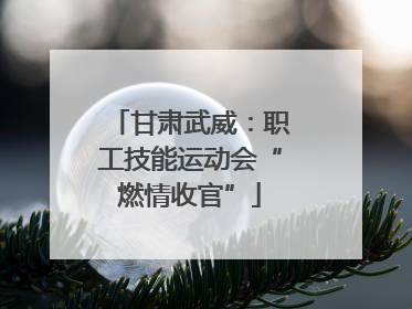 甘肃武威：职工技能运动会“燃情收官”
