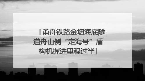 甬舟铁路金塘海底隧道舟山侧“定海号”盾构机掘进里程过半