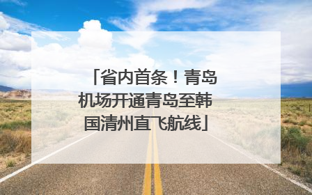 省内首条！青岛机场开通青岛至韩国清州直飞航线