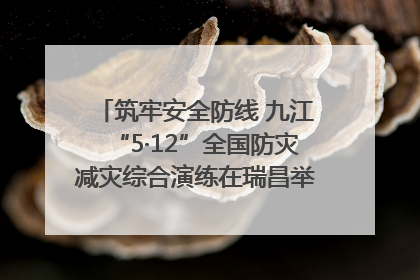 筑牢安全防线 九江“5·12”全国防灾减灾综合演练在瑞昌举行（组图｜视频）