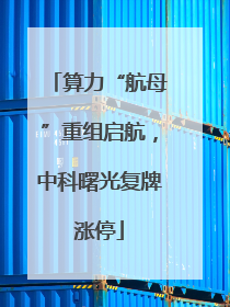 算力“航母”重组启航，中科曙光复牌涨停