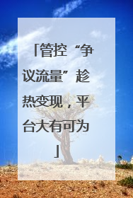 管控“争议流量”趁热变现，平台大有可为