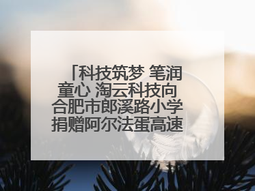 科技筑梦 笔润童心 淘云科技向合肥市郎溪路小学捐赠阿尔法蛋高速词典笔