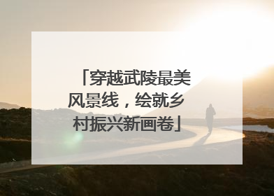 穿越武陵最美风景线，绘就乡村振兴新画卷