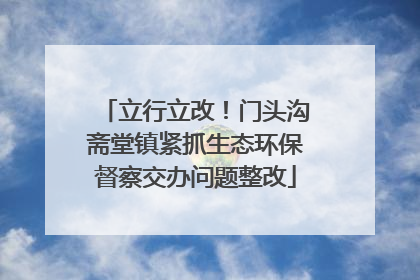 立行立改！门头沟斋堂镇紧抓生态环保督察交办问题整改