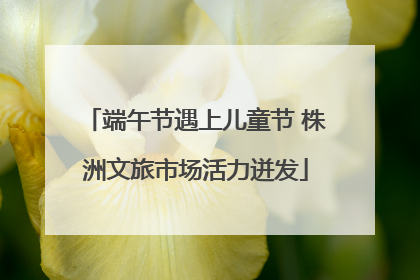 端午节遇上儿童节 株洲文旅市场活力迸发