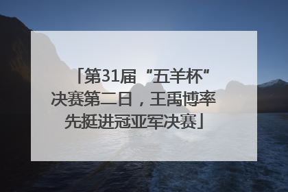 第31届“五羊杯”决赛第二日，王禹博率先挺进冠亚军决赛