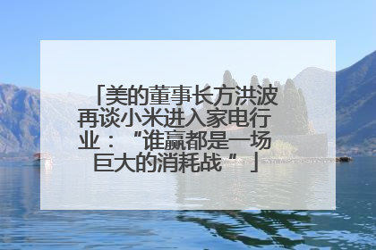 美的董事长方洪波再谈小米进入家电行业：“谁赢都是一场巨大的消耗战 ”