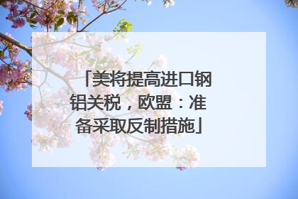 美将提高进口钢铝关税，欧盟：准备采取反制措施