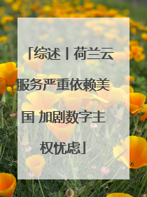 综述丨荷兰云服务严重依赖美国 加剧数字主权忧虑
