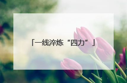 一线淬炼“四力”