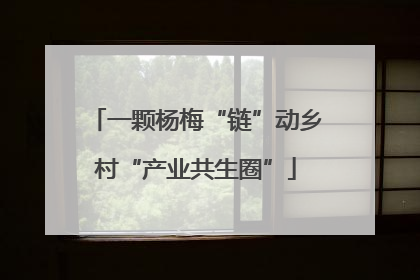 一颗杨梅“链”动乡村“产业共生圈”