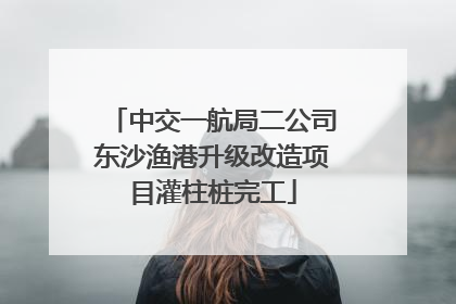 中交一航局二公司东沙渔港升级改造项目灌柱桩完工