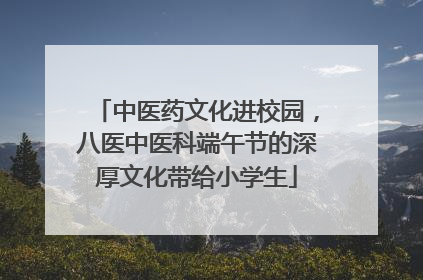 中医药文化进校园，八医中医科端午节的深厚文化带给小学生