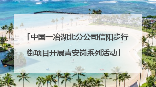 中国一冶湖北分公司信阳步行街项目开展青安岗系列活动