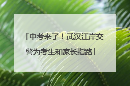 中考来了！武汉江岸交警为考生和家长指路