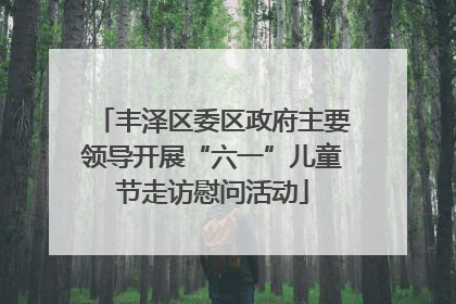 丰泽区委区政府主要领导开展“六一”儿童节走访慰问活动
