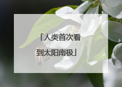 人类首次看到太阳南极