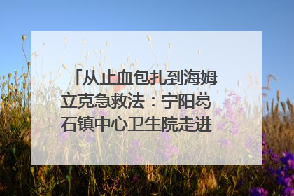 从止血包扎到海姆立克急救法：宁阳葛石镇中心卫生院走进这所中学，让师生get全套救命技能