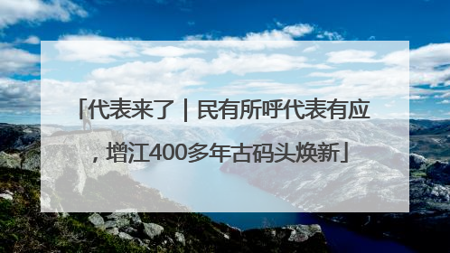 代表来了｜民有所呼代表有应，增江400多年古码头焕新