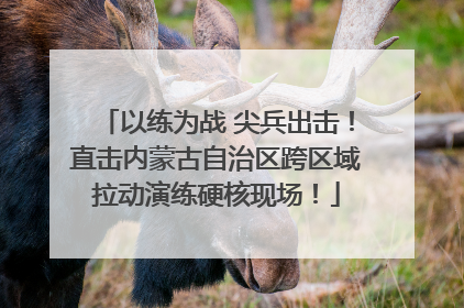 以练为战 尖兵出击！直击内蒙古自治区跨区域拉动演练硬核现场！