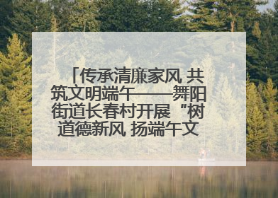 传承清廉家风 共筑文明端午——舞阳街道长春村开展“树道德新风 扬端午文化”主题活动