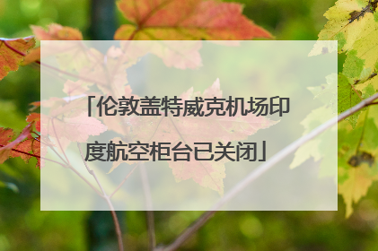 伦敦盖特威克机场印度航空柜台已关闭