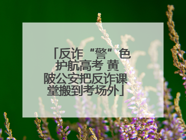 反诈“警”色 护航高考 黄陂公安把反诈课堂搬到考场外