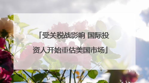 受关税战影响 国际投资人开始重估美国市场