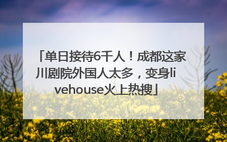 单日接待6千人！成都这家川剧院外国人太多，变身livehouse火上热搜