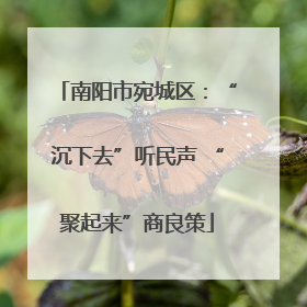 南阳市宛城区：“沉下去”听民声 “聚起来”商良策