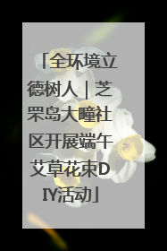 全环境立德树人｜芝罘岛大疃社区开展端午艾草花束DIY活动