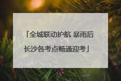 全城联动护航 暴雨后长沙各考点畅通迎考