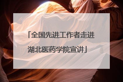 全国先进工作者走进湖北医药学院宣讲